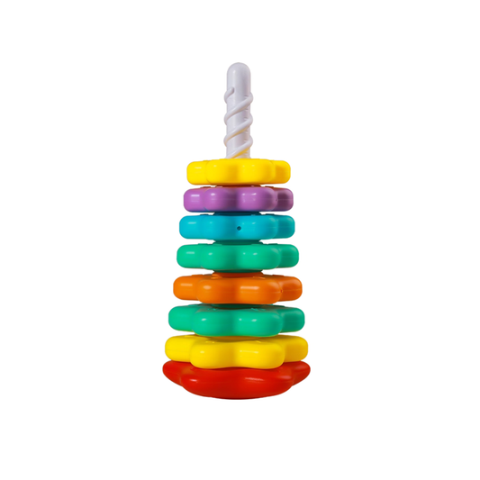 Torre Giratória Montessori Girando Arco-Íris para Bebês